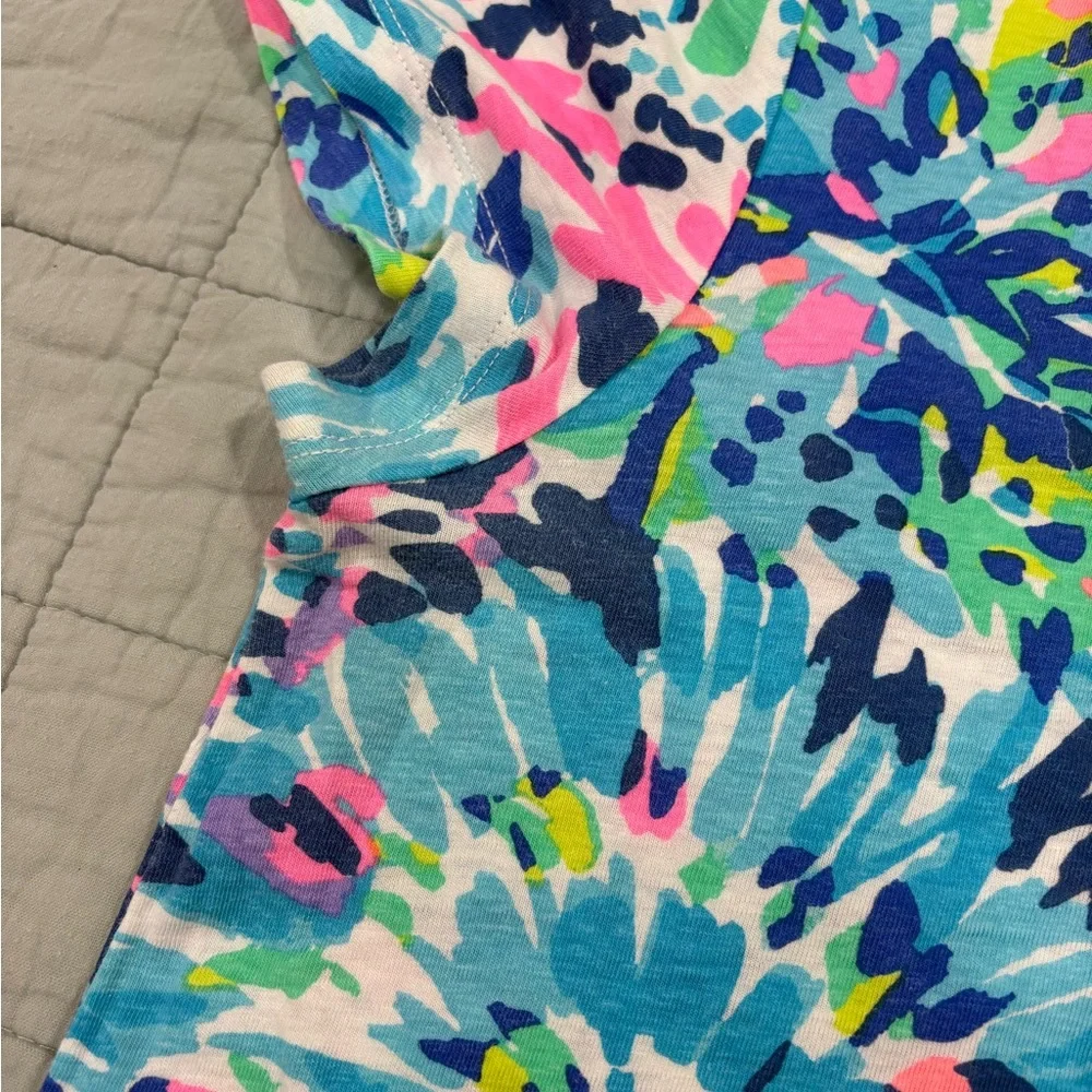 Lilly Pulitzer SAMPLE Short Sleeve Top Multi Dive In Size Small - Picture 2 of 8